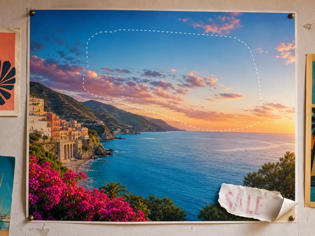 Remove text from image and repair the background with AI